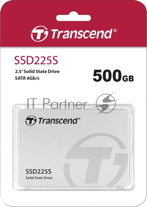 Накопитель SSD 2.5 Transcend 500Gb SSD225S <TS500GSSD225S> (SATA3, up to 530/480Mbs, 3D NAND, 180TBW, 7mm)