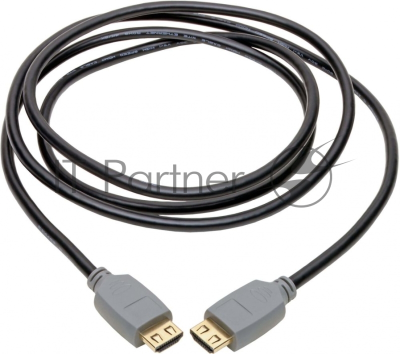 Кабель аудио-видео Tripplite P568-006-2A HDMI (m)/HDMI (m) 1.8м. Позолоченные контакты черный/серый
