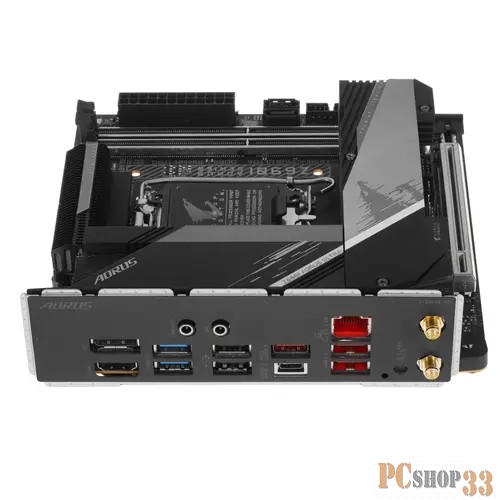 Материнская плата Gigabyte Z690I AORUS ULTRA, Socket 1700, Intel®Z690, 2xDDR5-4800, HDMI+DP, 1xPCI-Ex16, 2xSATA3, 2xM.2, 8Ch Audio, 2,5GbLan, WiFi, (2+4)xUSB2.0, (5+2)xUSB3.2, (1+1)xUSB3.2 Type-C™, Mini-ITX, RTL (829940)