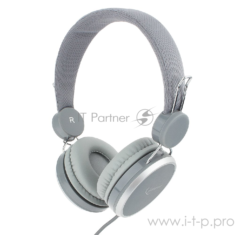 Наушники Gembird MHP-300-G, серый, кабель 1.5м