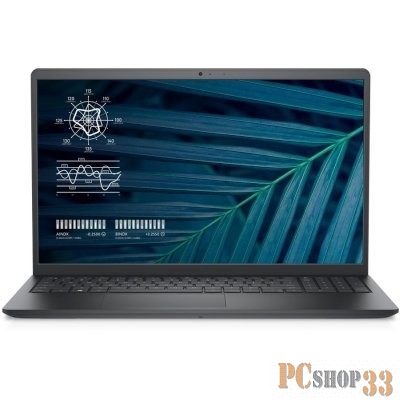 Ноутбук Dell Vostro 3510 Core i7 1165G7 8Gb SSD512Gb NVIDIA GeForce MX350 2Gb 15.6 FHD (1920x1080)/ENGKBD Free DOS black WiFi BT Cam