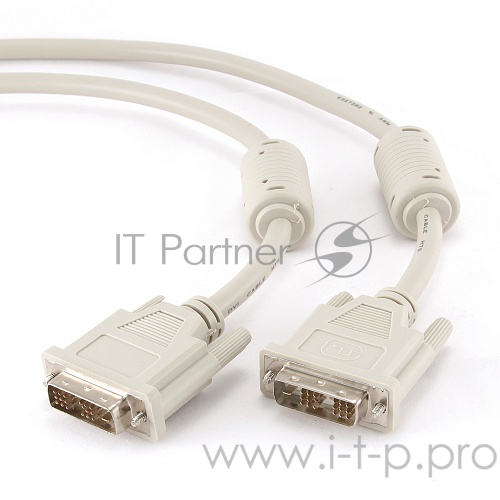 Кабель Кабель DVI-D single link Gembird, 3м, 19M/19M экран, феррит.кольца, пакет CC-DVI-10