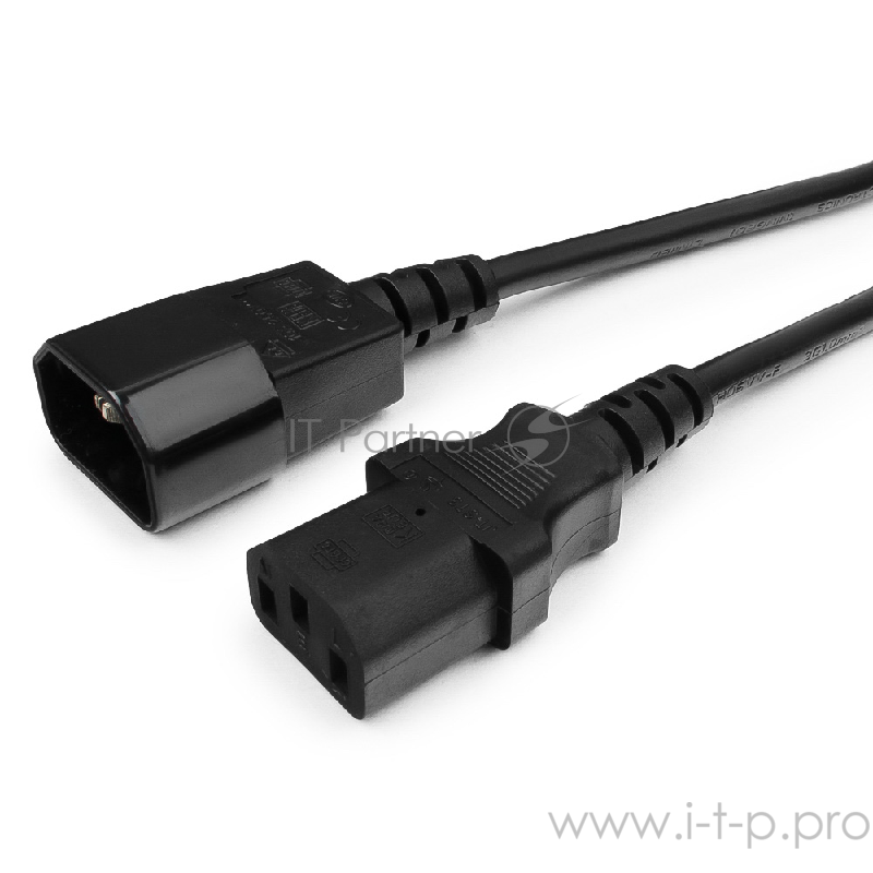 Кабель Cablexpert Кабель питания сист.блок-монитор 5м, C13-C14, 3х1кв.мм., черный, с зазем. (PC-189-1-5M)