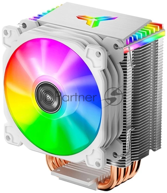 Кулер JONSBO CR-1400 White LGA1700/1200/115X/AM4 (24шт/кор, TDP 125W, PWM, 92mm ARGB Fan, 4 тепловые трубки, 4-pin, белый) Retail