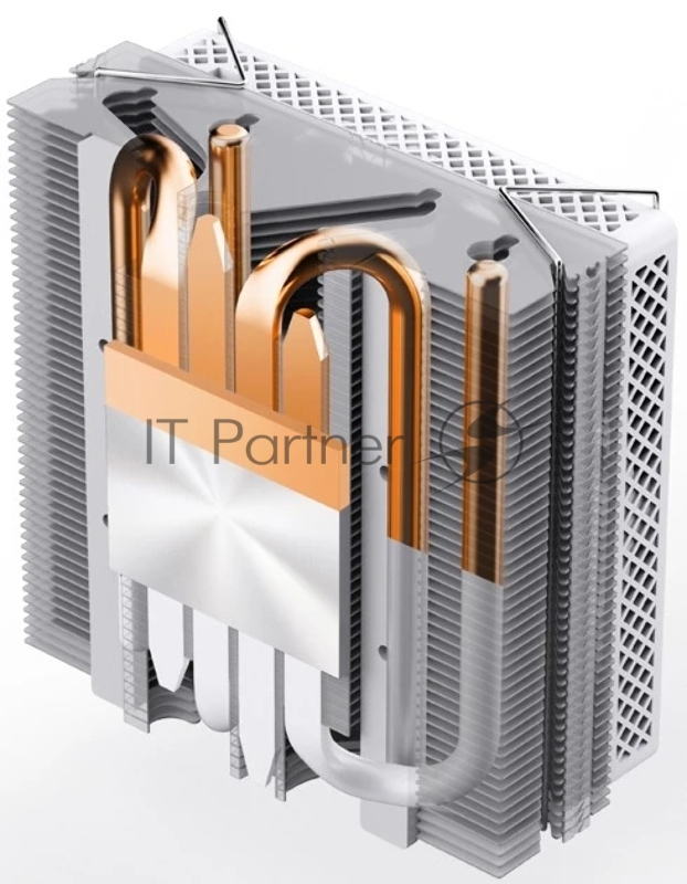 Кулер JONSBO HX4170D White LGA1700/1200/115X/775/AM4 низкопрофильный 45.3мм (36шт/кор, TDP 150W, PWM, 92mm Dynamic Multi-Color LED Fan, 4 тепловые трубки, медная база, 4-pin, белый) Retail