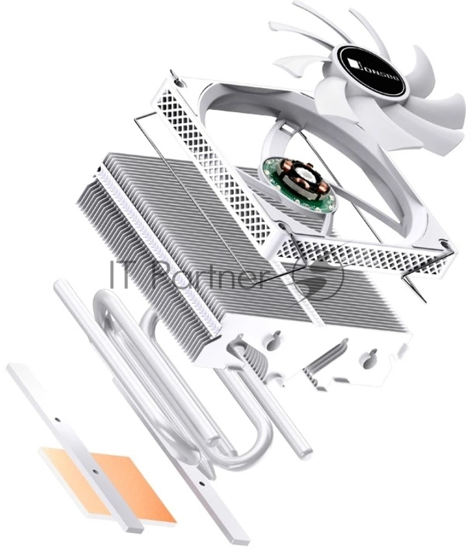 Кулер JONSBO HX4170D White LGA1700/1200/115X/775/AM4 низкопрофильный 45.3мм (36шт/кор, TDP 150W, PWM, 92mm Dynamic Multi-Color LED Fan, 4 тепловые трубки, медная база, 4-pin, белый) Retail