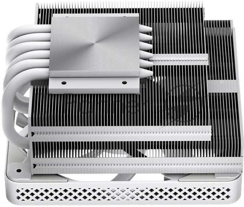 Кулер JONSBO HX6200D White низкопрофильный 63mm LGA1700/1200/115X/AM4 (18шт/кор, TDP 180W, PWM, 120mm Black Fan, 6 тепловых трубок, медная база, белый, 4-pin) Retail