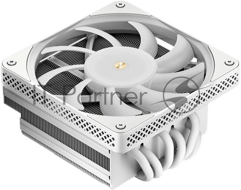 Кулер JONSBO HX6200D White низкопрофильный 63mm LGA1700/1200/115X/AM4 (18шт/кор, TDP 180W, PWM, 120mm Black Fan, 6 тепловых трубок, медная база, белый, 4-pin) Retail