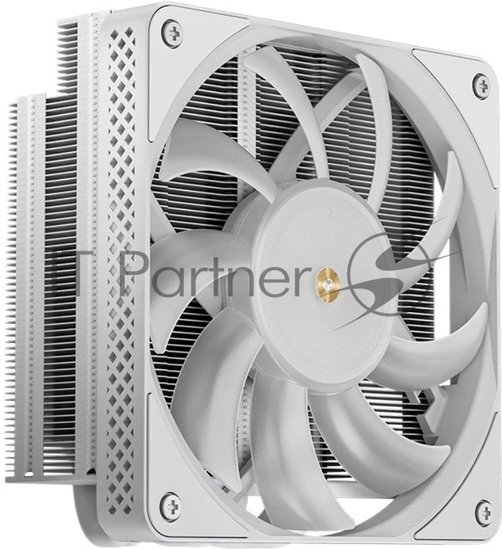 Кулер JONSBO HX6200D White низкопрофильный 63mm LGA1700/1200/115X/AM4 (18шт/кор, TDP 180W, PWM, 120mm Black Fan, 6 тепловых трубок, медная база, белый, 4-pin) Retail