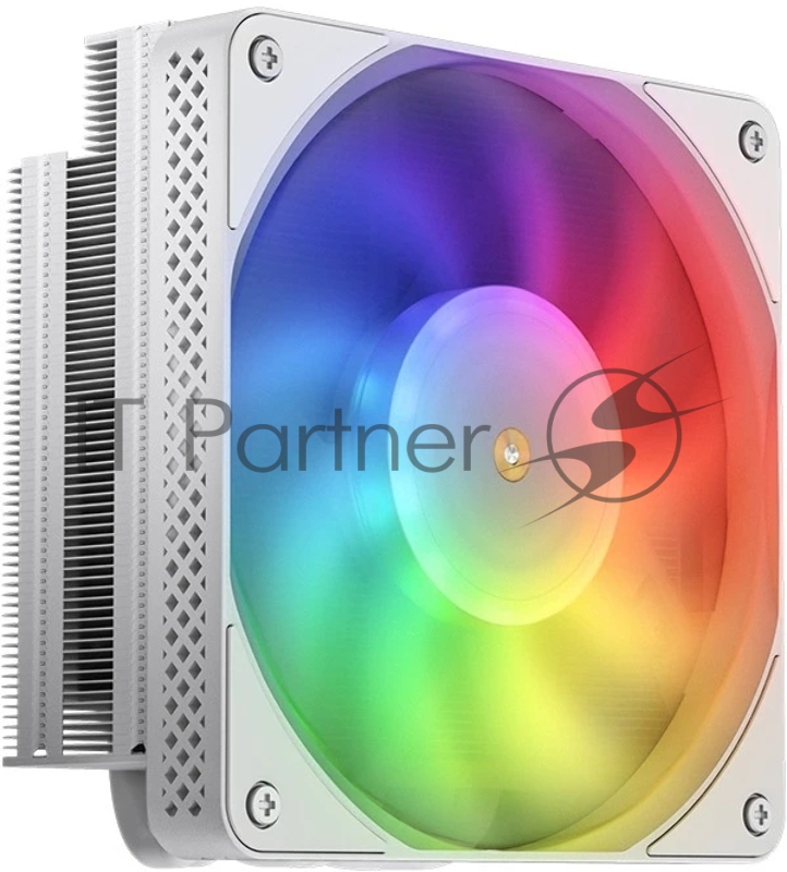 Кулер JONSBO HX6200D White низкопрофильный 63mm LGA1700/1200/115X/AM4 (18шт/кор, TDP 180W, PWM, 120mm Black Fan, 6 тепловых трубок, медная база, белый, 4-pin) Retail