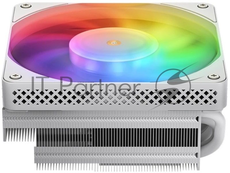 Кулер JONSBO HX6200D White низкопрофильный 63mm LGA1700/1200/115X/AM4 (18шт/кор, TDP 180W, PWM, 120mm Black Fan, 6 тепловых трубок, медная база, белый, 4-pin) Retail