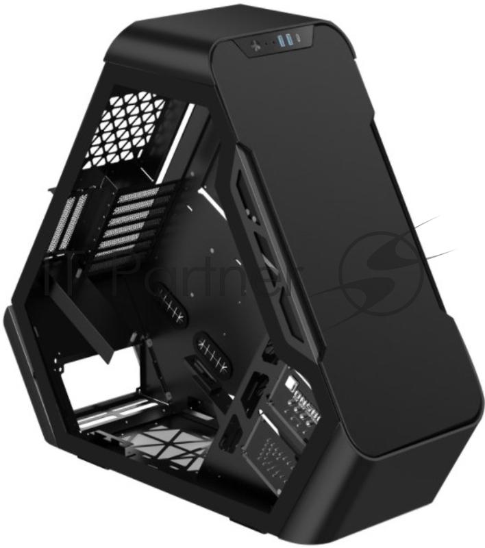 Корпус JONSBO TR03-A Black без БП, боковая панель из закаленного стекла, mini-ITX, micro-ATX, ATX, черный