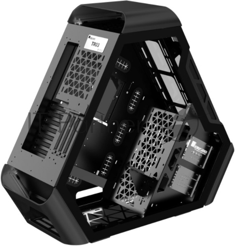 Корпус JONSBO TR03-A Black без БП, боковая панель из закаленного стекла, mini-ITX, micro-ATX, ATX, черный