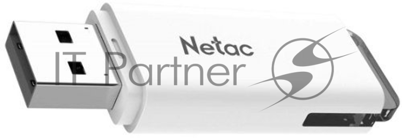Флеш Диск Netac U185 64Gb <NT03U185N-064G-20WH>, USB2.0, с колпачком, пластиковая белая