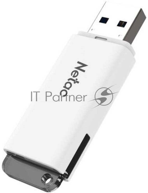 Флеш Диск Netac U185 64Gb <NT03U185N-064G-20WH>, USB2.0, с колпачком, пластиковая белая