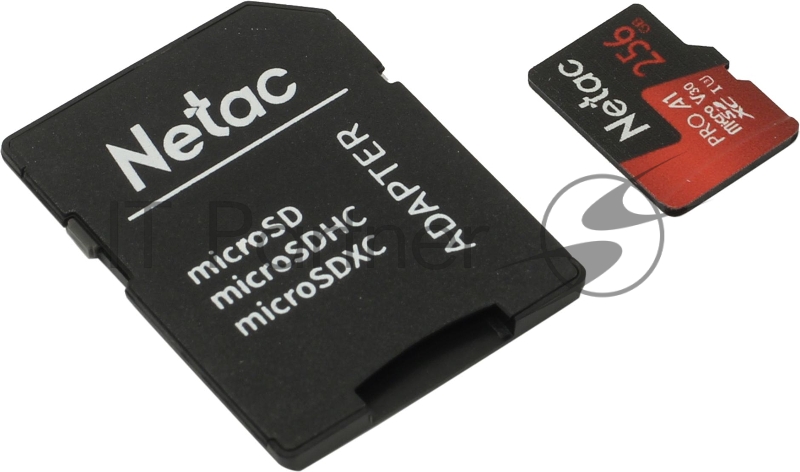 Карта MicroSD card Netac P500 Extreme Pro 256GB, retail version w/SD adapter