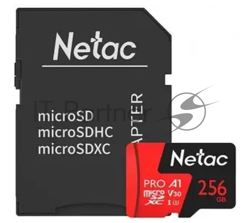 Карта MicroSD card Netac P500 Extreme Pro 256GB, retail version w/SD adapter