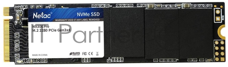 Накопитель SSD M.2 Netac 256Gb N930E Pro Series <NT01N930E-256G-E4X> Retail (PCI-E 3.1 x4, up to 2040/1270MBs, 3D TLC/QLC, NVMe 1.3, 22х80mm)