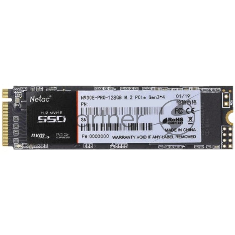 SSD накопитель M.2 Netac 512Gb N930E Pro Series <NT01N930E-512G-E4X> Retail (PCI-E 3.1 x4, up to 2080/1700MBs, 3D TLC/QLC, NVMe 1.3, 22х80mm)