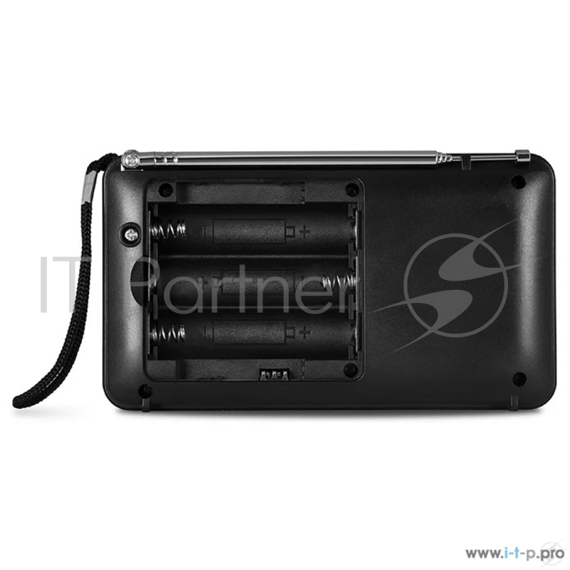 Колонки SVEN PS-60, черный (3 Вт, FM-тюнер, USB, microSD, LED-дисплей, фонарь, 3xAA, 600мА*ч)