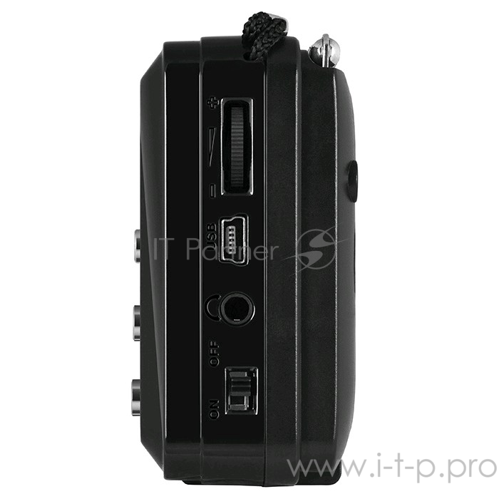 Колонки SVEN PS-60, черный (3 Вт, FM-тюнер, USB, microSD, LED-дисплей, фонарь, 3xAA, 600мА*ч)