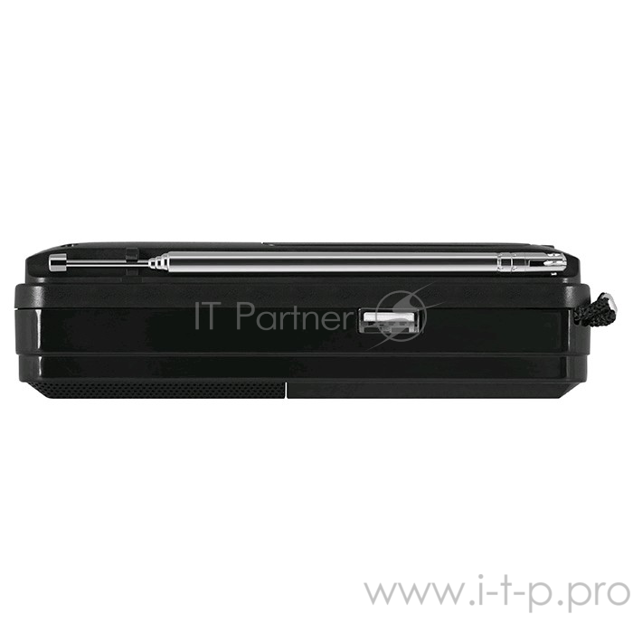 Колонки SVEN PS-60, черный (3 Вт, FM-тюнер, USB, microSD, LED-дисплей, фонарь, 3xAA, 600мА*ч)