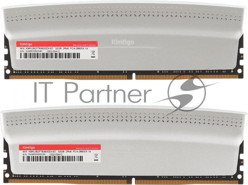 Память DDR4 2x32Gb 3600MHz Kimtigo KMKUBGF783600Z3-SD RTL PC4-21300 CL19 DIMM 288-pin 1.2В single rank
