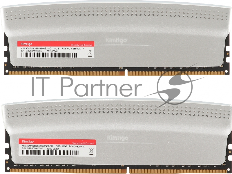 Память DDR4 2x8Gb 3600MHz Kimtigo KMKU8G8683600Z3-SD RTL PC4-21300 CL19 DIMM 288-pin 1.2В single rank