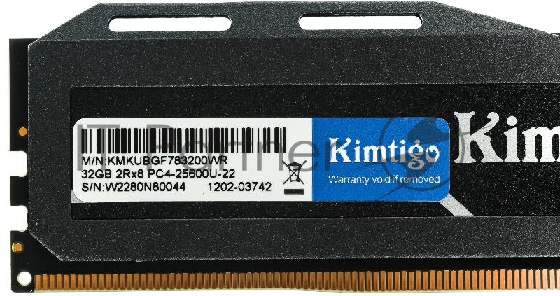 Память DDR4 32Gb 3200MHz Kimtigo KMKUBGF783200WR RTL PC4-21300 CL19 DIMM 288-pin 1.2В single rank