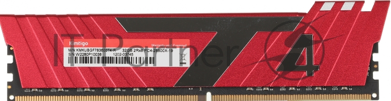 Память DDR4 32Gb 3600MHz Kimtigo KMKUBGF783600T4-R RTL PC4-21300 CL19 DIMM 288-pin 1.2В single rank