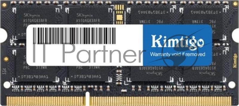 Память DDR3 4Gb 1600MHz Kimtigo KMTS4G8581600 RTL PC4-21300 CL11 SO-DIMM 260-pin 1.35В single rank