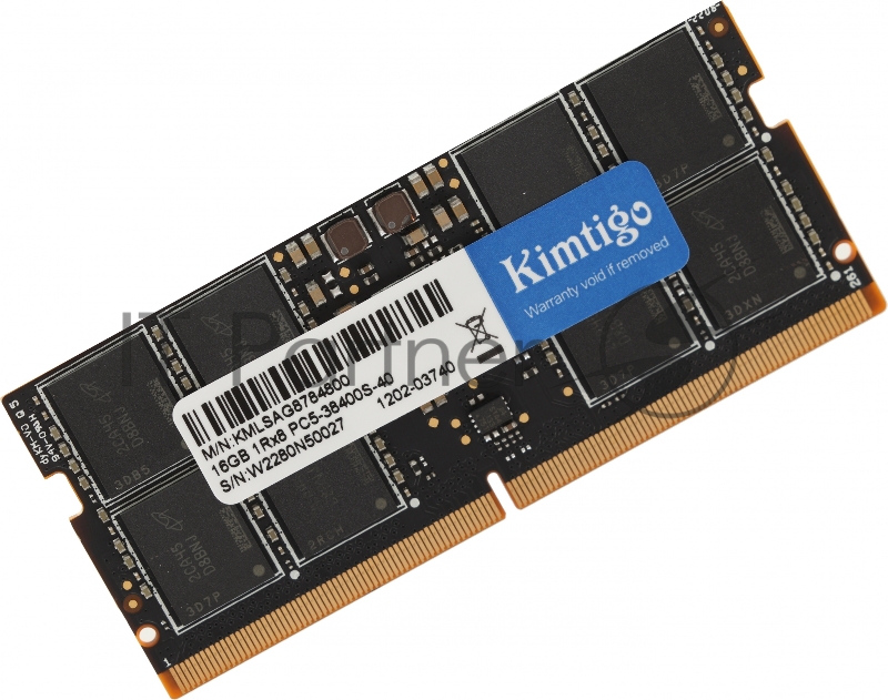 Память DDR5 16Gb 4800MHz Kimtigo KMLSAG8784800 RTL PC4-21300 CL19 SO-DIMM 260-pin 1.2В single rank