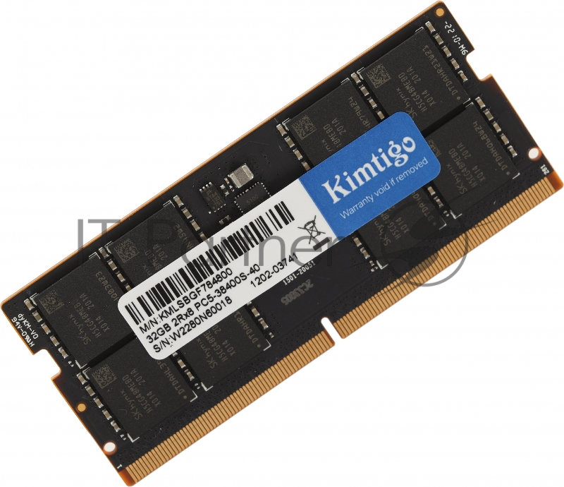 Память DDR5 32Gb 4800MHz Kimtigo KMLSBGF784800 RTL PC4-21300 CL19 SO-DIMM 260-pin 1.2В single rank