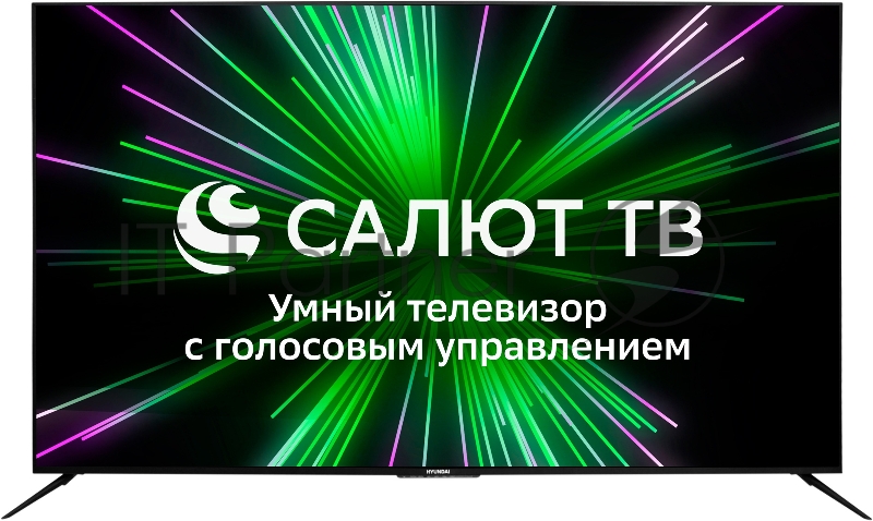 Телевизор LED Hyundai 75 H-LED75BU7002 Салют ТВ Metal черный Ultra HD 60Hz DVB-T DVB-T2 DVB-C DVB-S DVB-S2 USB WiFi Smart TV