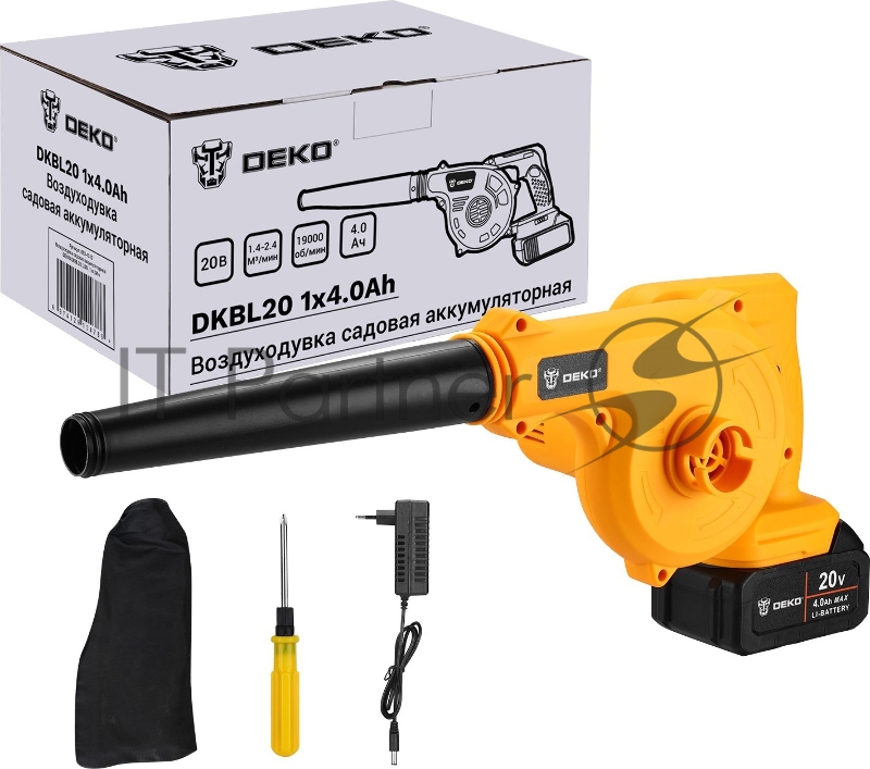 Воздуходувка Deko DKBL20 60Вт пит.:от аккум. оранжевый/черный
