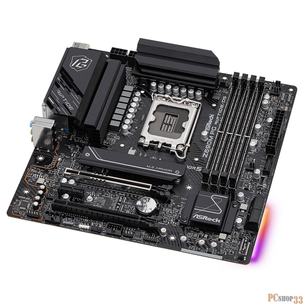 Материнская плата ASRock Z690M PG RIPTIDE/D5 LGA1700, 4*DDR5, HDMI+DP