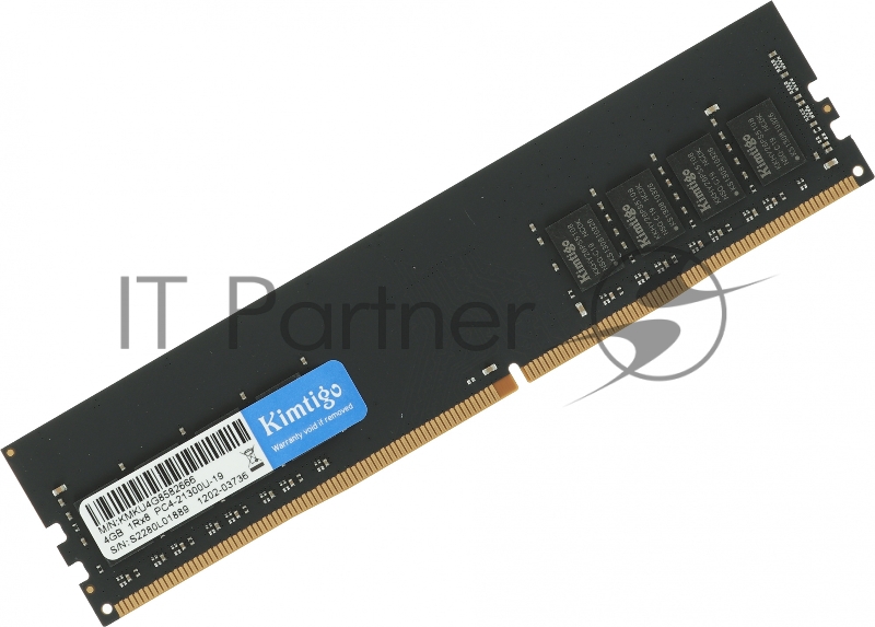 Память DDR4 4Gb 2666MHz Kimtigo KMKU4G8582666 RTL PC4-21300 CL19 DIMM 288-pin 1.2В single rank