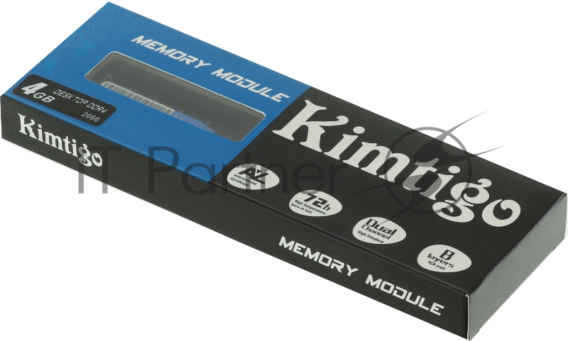 Память DDR4 4Gb 2666MHz Kimtigo KMKU4G8582666 RTL PC4-21300 CL19 DIMM 288-pin 1.2В single rank
