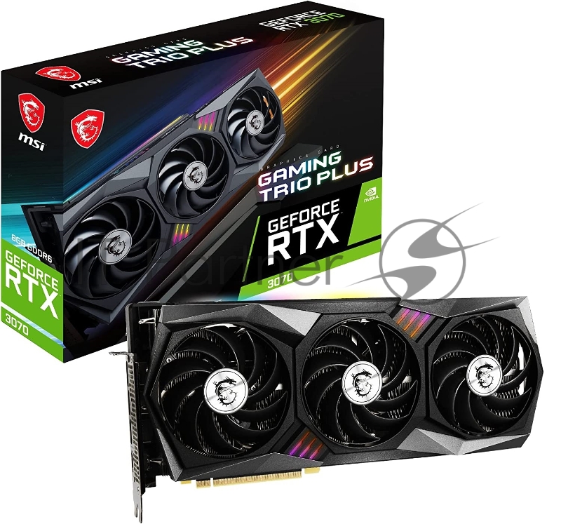 Видеокарта MSI PCI-E 4.0 RTX 3070 GAMING TRIO PLUS 8G LHR NVIDIA GeForce RTX 3070 8192Mb 256 GDDR6 1770/14000 HDMIx1 DPx3 HDCP Ret