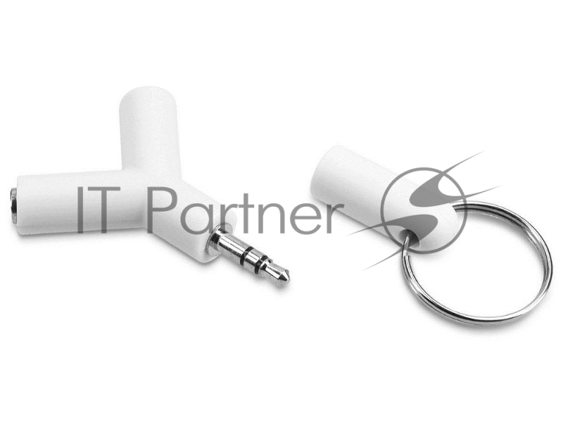 Аудио адаптер-разветвитель для 2-х наушников jack 3.5 mm (3-pole) ->2 x jack 3.5 mm 3-pole), белый, ORIENT C784