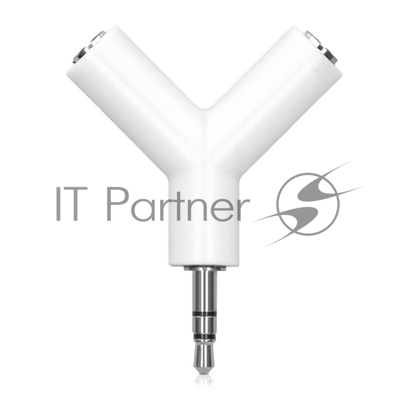 Аудио адаптер-разветвитель для 2-х наушников jack 3.5 mm (3-pole) ->2 x jack 3.5 mm 3-pole), белый, ORIENT C784