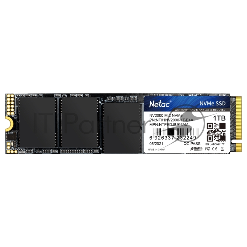 Накопитель SSD Netac M.2 2280 NV2000 NVMe PCIe 1Tb NT01NV2000-1T0-E4X