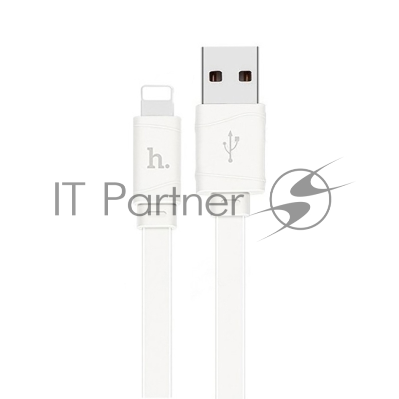 Кабель USB 2.0 hoco X5 бамбук, AM/Lightning M, белый, 1м