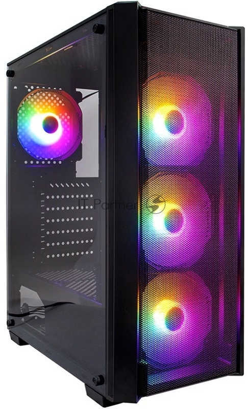 Корпус 1STPLAYER FIRE DANCING V4-G / ATX, TG / 4x120mm LED fans inc. / V4-G-4F1