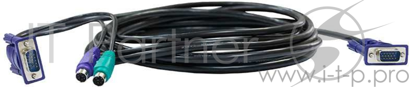 Переключатель D-Link DKVM-CB/1.2M/B1A Кабель KVM длиной 1,2 м с разъемами VGA и PS/2