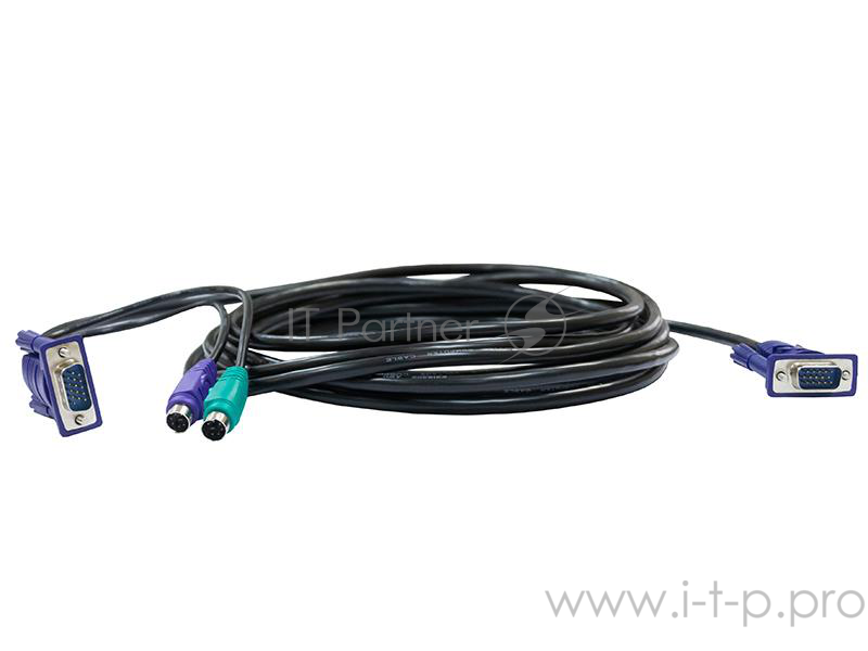 Переключатель D-Link DKVM-CB/1.2M/B1A Кабель KVM длиной 1,2 м с разъемами VGA и PS/2