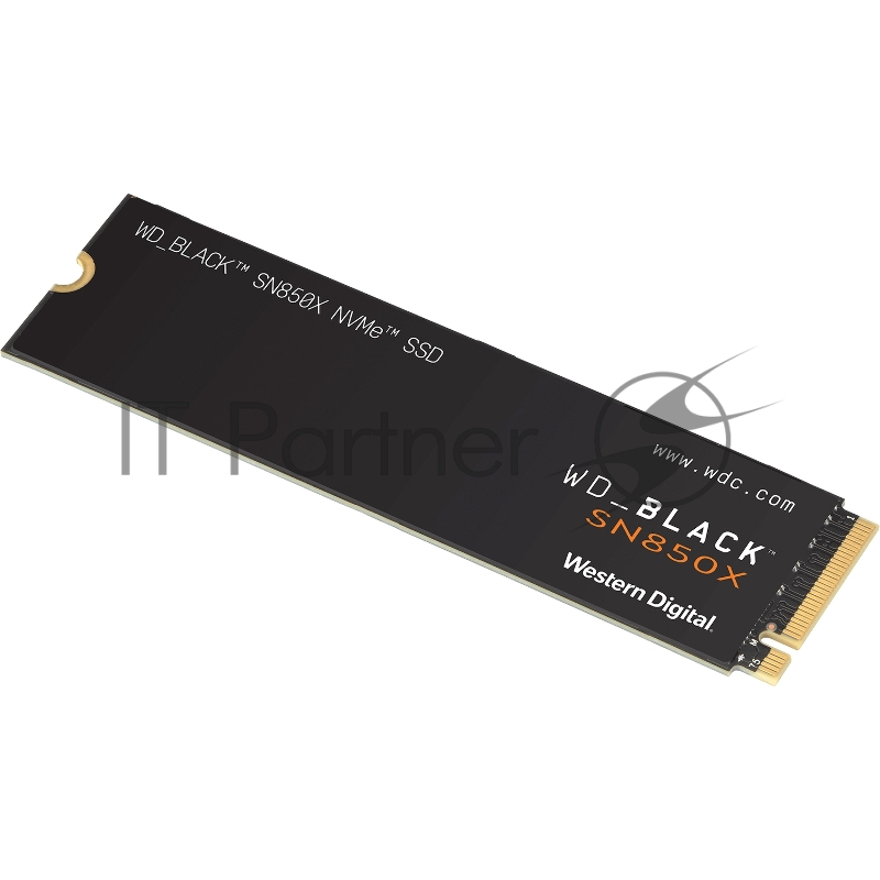 Накопитель WD SSD Black SN850X, 2.0TB, M.2(22x80mm), NVMe, PCIe 4.0 x4, 3D TLC, R/W 7300/6600MB/s, IOPs 1 200 000/1 100 000, TBW 1200, DWPD 0.3 (12 мес.)