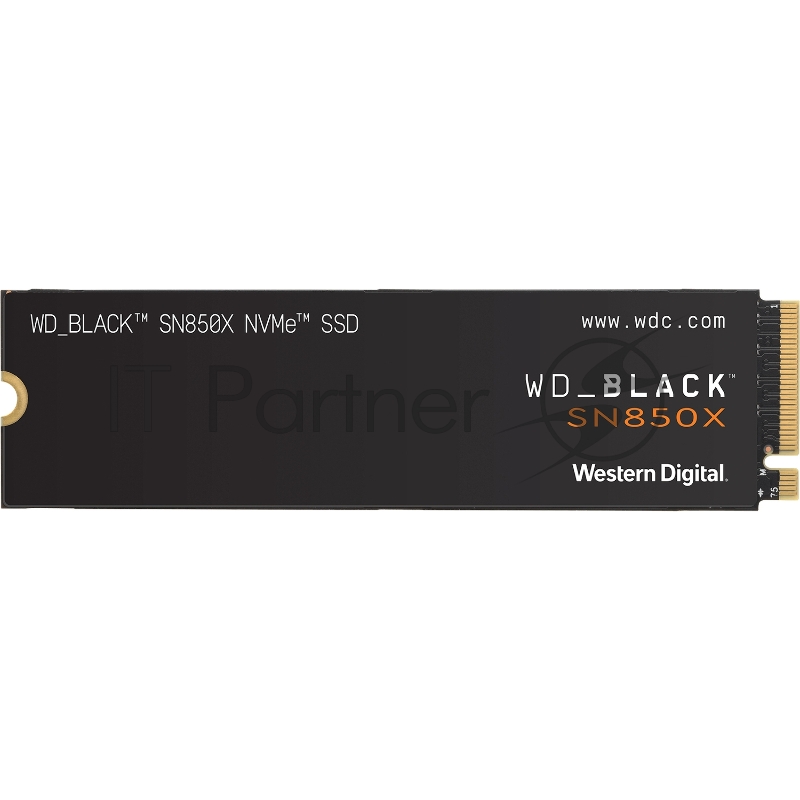 Накопитель WD SSD Black SN850X, 2.0TB, M.2(22x80mm), NVMe, PCIe 4.0 x4, 3D TLC, R/W 7300/6600MB/s, IOPs 1 200 000/1 100 000, TBW 1200, DWPD 0.3 (12 мес.)
