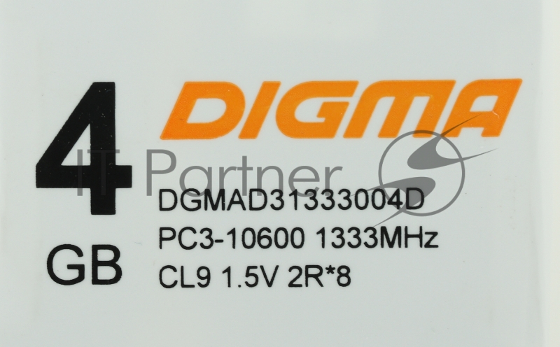Память DDR3 4Gb 1333MHz Digma DGMAD31333004D RTL PC3-10600 CL9 DIMM 240-pin 1.5В dual rank