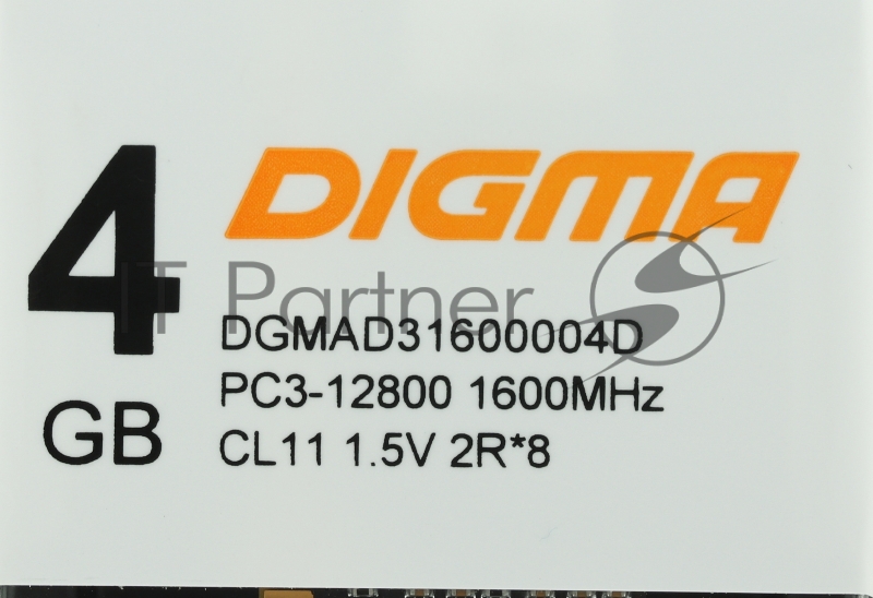 Память DDR3 4Gb 1600MHz Digma DGMAD31600004D RTL PC3-12800 CL11 DIMM 240-pin 1.5В dual rank